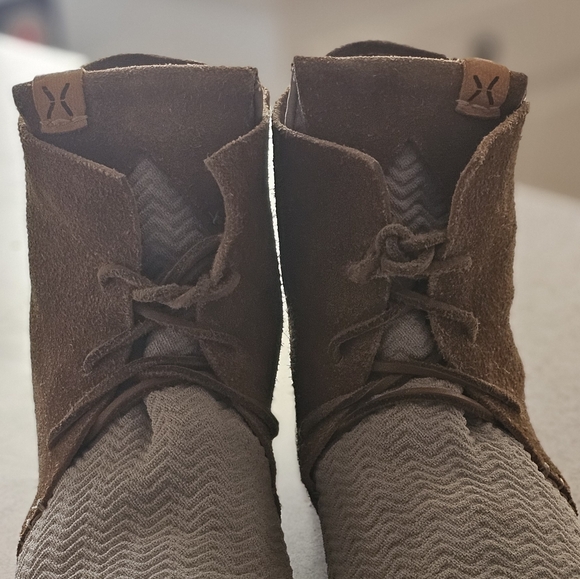 Visvim Huron Mesh Moc Hi-Folk Tan/Gray Men's Size 10.5. - Picture 3 of 8